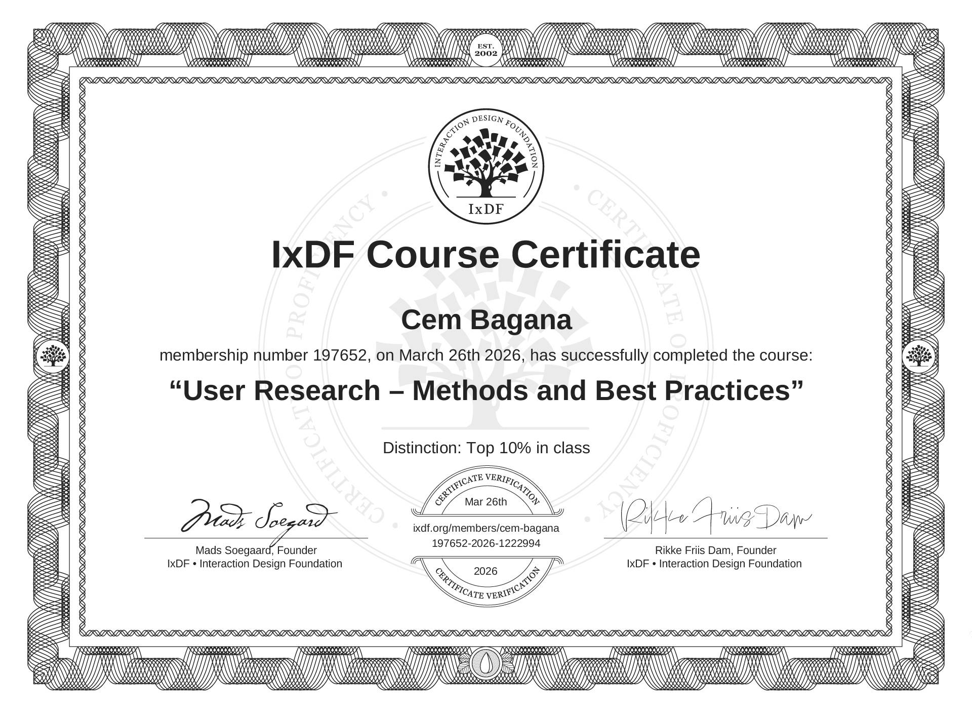 Zertifikat: User Research – Methods and Best Practices